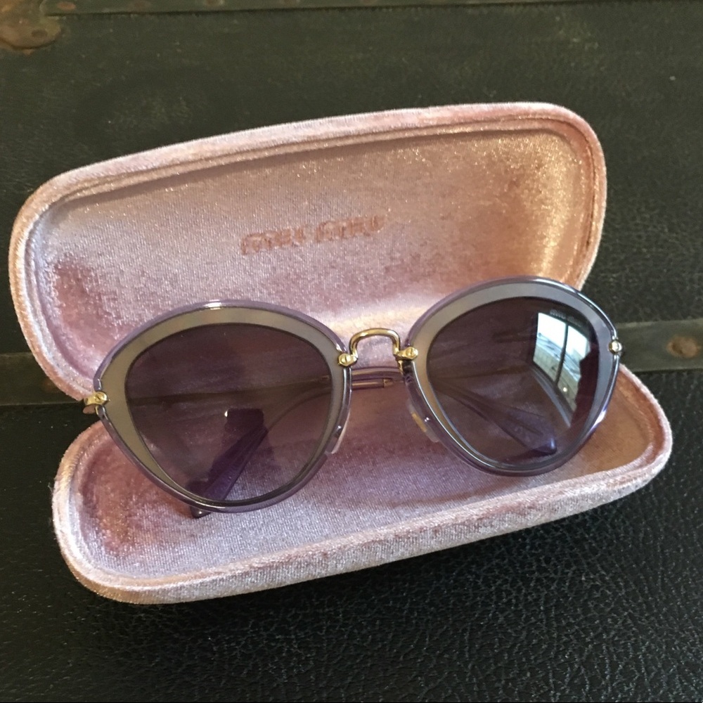 Miu Miu Purple Cat Eye Sunglasses